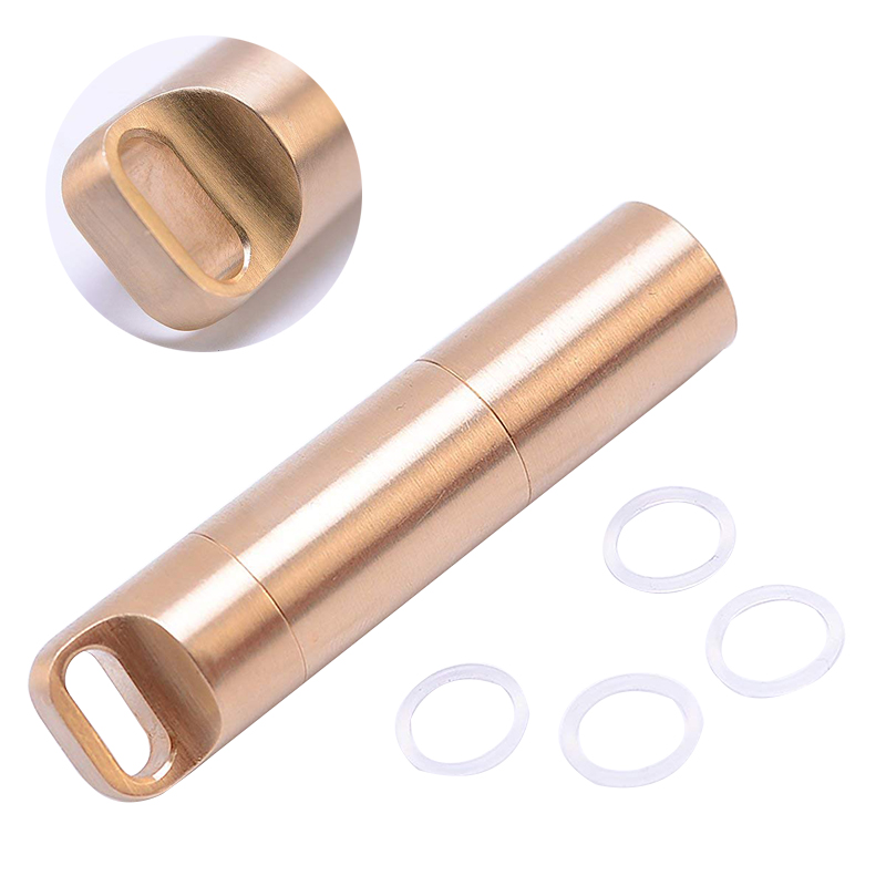 Pill Fob Capsule - Không thấm nước Brass Kín Kín