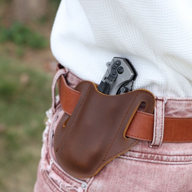 Leather EDC Tool Pouch Outdoor - đánh giá và giá Edc Carry Flashlight
