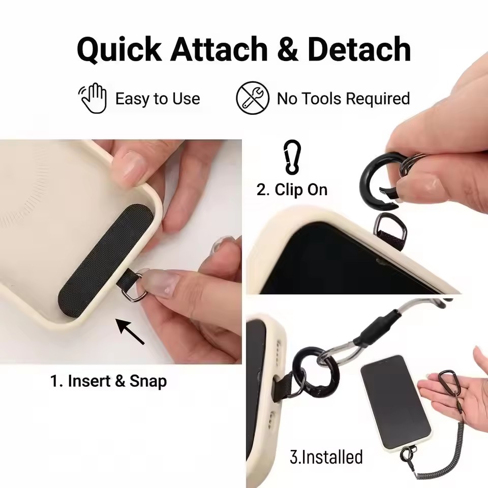 Anti-Lost Flexible Phone Ropes - đánh giá và giá Carabiner Keychain