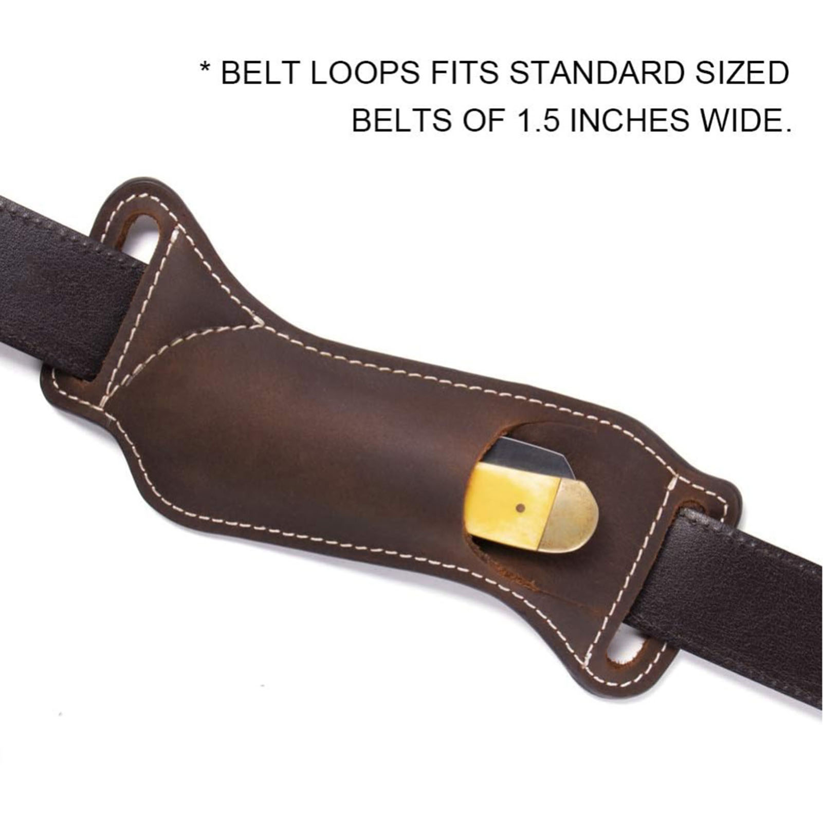Brown Leather Knife Waist Bag  - đánh giá và giá Edc Carry Essentials
