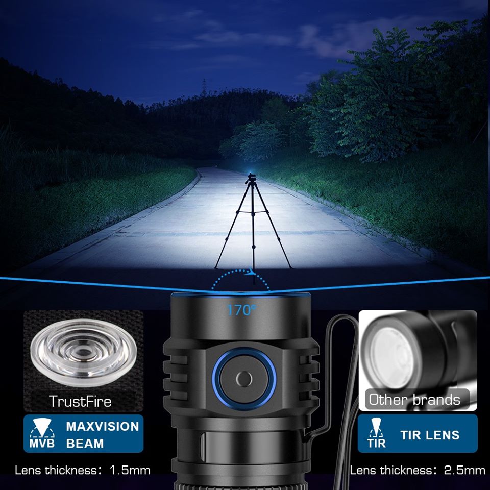 Trustfire MC1 Usb Rechargeable - đánh giá và giá Edc Carry Flashlight