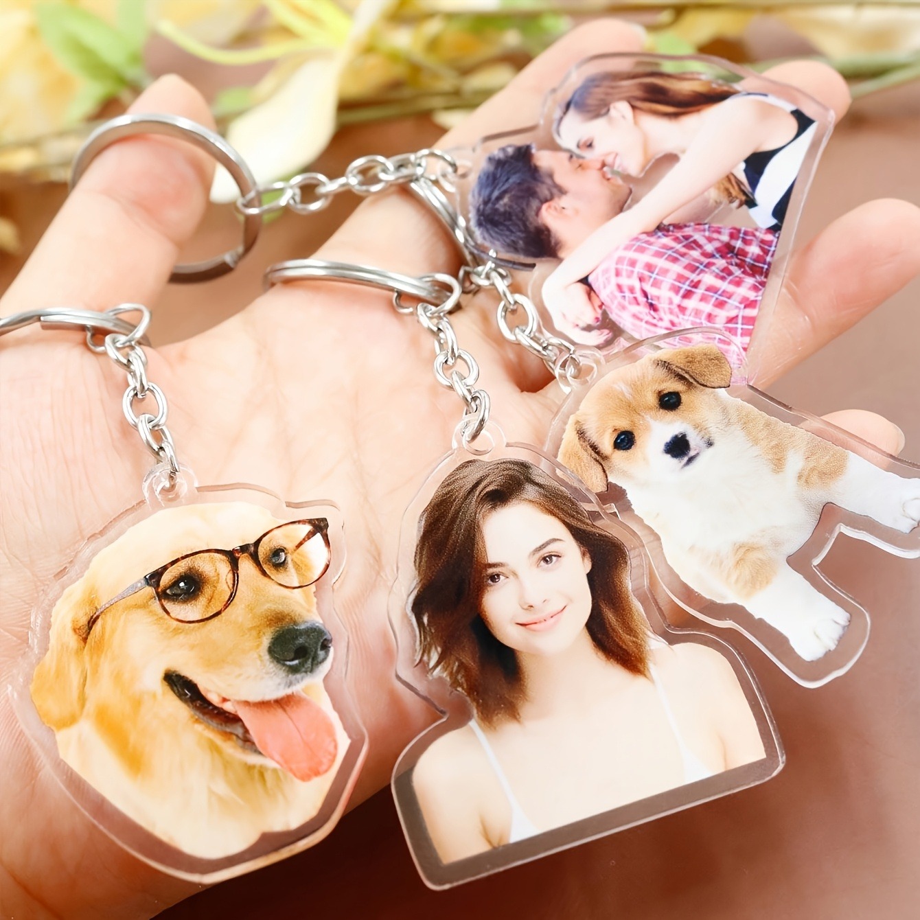 1 Custom Photo Acrylic Keychai - đánh giá và giá Carabiner Keychain