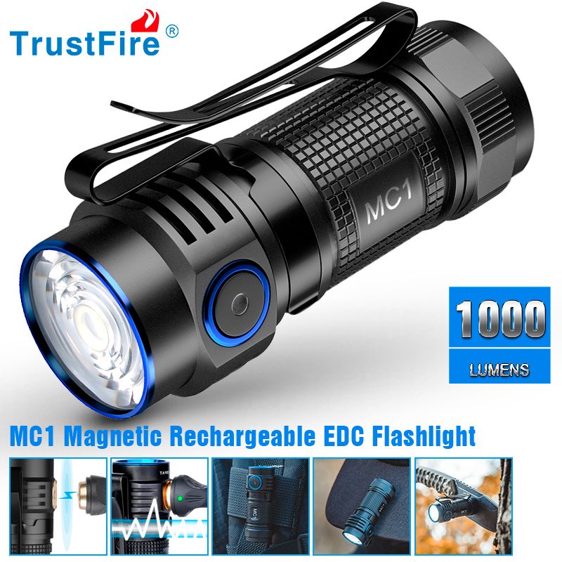 Trustfire MC1 Usb Rechargeable - đánh giá và giá Edc Carry Flashlight